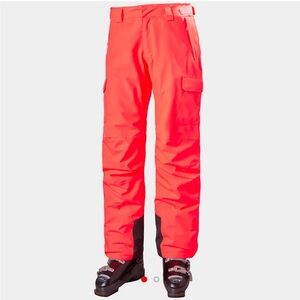 Helly Hansen Women’s Switch Cargo Insulated Ski/Snowboard Pants in Neon Coral